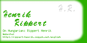 henrik rippert business card